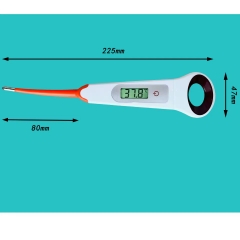 MAT-3A Quick Response Thermometer Pet Dogs Cats Horse Washable Soft Probe Digital Animal Thermometer for Animal Hospital Clinic Farm