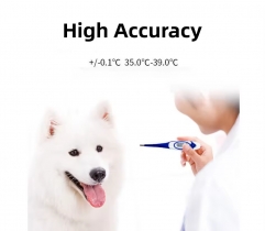 MAT-6 High Accuracy Digital Animal Thermometer Pet Dogs Cats Washable Soft Probe Quick Response Thermometer for Animal Hospital Clinic