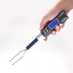 MFT-4 Handheld Barbecue Thermometer Electronic Double Fork Thermometer Digital LCD Display Picnic BBQ Meat Thermometer Kitchen Cooking