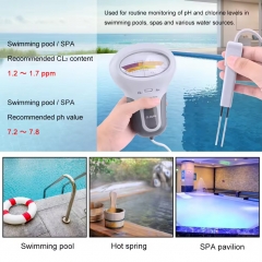 PC102 CL2&PH Tester Portable Residual Chlorine Detector Water Quality Analyzer for Drinking Water Spa Swimming Pool Aquarium