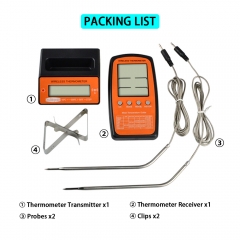 YH-401 Waterproof Kitchen Cooking Instant Read Probe Meat Thermometer With Intelligent Alarm for BBQ Smoker Temperature Monitor