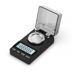 YH-S006 Digital Milligram Scale 50g/0.001g, Compact Mg Scale with 20g Calibration Weight and Accessories, Black Powder Scale