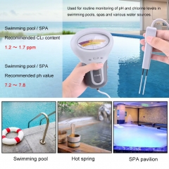 PC102 CL2&PH Tester Portable Residual Chlorine Detector Water Quality Analyzer for Drinking Water Spa Swimming Pool Aquarium