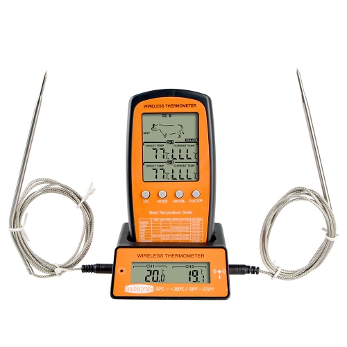YH-401 Waterproof Kitchen Cooking Instant Read Probe Meat Thermometer With Intelligent Alarm for BBQ Smoker Temperature Monitor