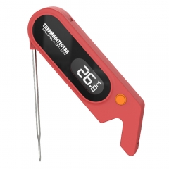 YS108 Folding Waterproof Food Thermometer with Back Magnetic Backlight VA Screen Fast Temperature Measuring Barbecue Thermometer