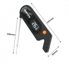 YS108 Folding Waterproof Food Thermometer with Back Magnetic Backlight VA Screen Fast Temperature Measuring Barbecue Thermometer