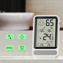 KD62 Indoor Baby Room Electronic Thermometer with Backlight Function High and Low Temperature Memory Temperature and Humidity Meter