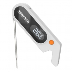 YS108 Folding Waterproof Food Thermometer with Back Magnetic Backlight VA Screen Fast Temperature Measuring Barbecue Thermometer