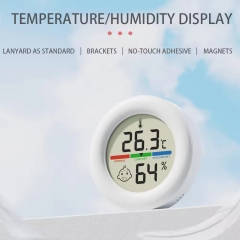 KD70 Comfortable Smile Hygrometer for Home Baby Room Office Large LCD Digital Display Round Bracket with Cute Plastic Face