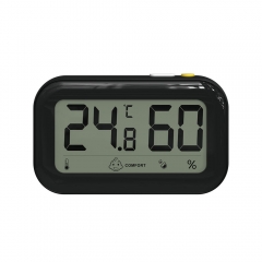 KD560 Household Room Thermometer Hygrometer with Time Can Stand up Thermohygrometer