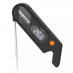 YS108 Folding Waterproof Food Thermometer with Back Magnetic Backlight VA Screen Fast Temperature Measuring Barbecue Thermometer