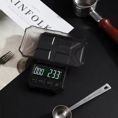 KBR-2000g 2000g/0.1g Electronic Coffee Scale Intelligent Manual Coffee Scale Automatic Timing Kitchen Scale