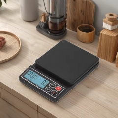 K09-5000 5kg/0.1g Hengte Wholesale Electronic Coffee Scale Coffee Kitchen Weighing Scale with Timer Digital Coffee Scale