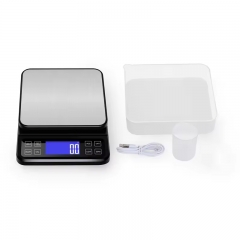 DH-406-5000g 5Kg/0.1g USB Rechargeable Digital Food Scales Multifunctional Electrical Kitchen Scales With LCD Display