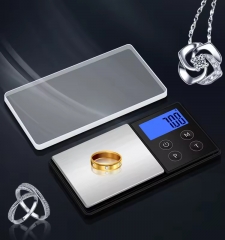 DH-8602-500g 500g/0.01g Digital Jewelry Scales Travel-Sized Mineral Gold Scale for Kitchen Power Source Weight Measuring