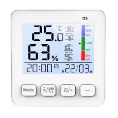 D5 Household Digital Hygrometer with Memory and Alarm Functions Backlit Thermohygrometer