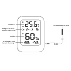 AL-8A Electronic Indoor/outdoor Digital Thermometer with Sound and Light Alarm Function
