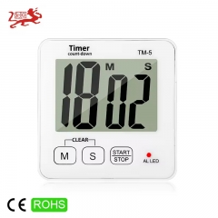 TM-5 New Product Portable White Cube Stopwatch Function Cooking Kitchen Timer