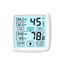 DT-89A Indoor Outdoor Home Use Digital Black LCD Thermometer Hygrometer Temperature