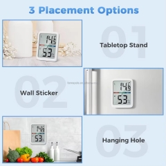 YH-6046 Digital Thermometer Hygrometer, Large LCD Screen Room Thermometer Temperature, Wall Thermometer Humidity Indoor