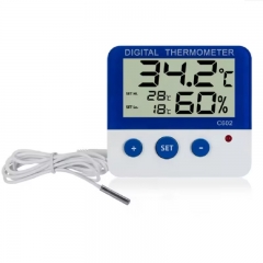 C602 Refrigerator Alarm Thermometer Indoor and Outdoor Temperature Measuring Instrument High Temperature Warning Thermometer