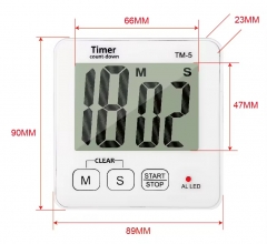 TM-5 New Product Portable White Cube Stopwatch Function Cooking Kitchen Timer