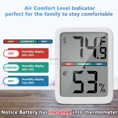 YH-6046 Digital Thermometer Hygrometer, Large LCD Screen Room Thermometer Temperature, Wall Thermometer Humidity Indoor