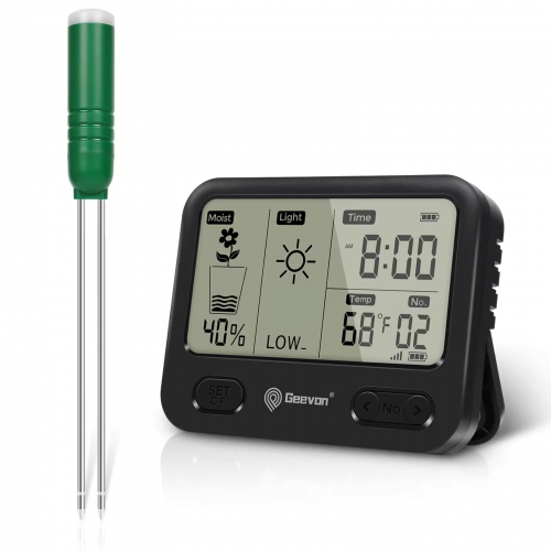 YH-230302 5-in-1 Soil Moisture Meter with LCD Display, Sunlight & Humidity Sensor
