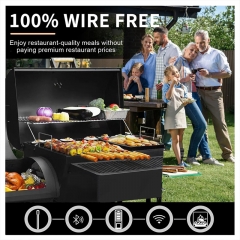 WPR02B 170M Long Range Smart Digital Bluetooth Wireless Kitchen BBQ Meat Cooking Thermometer Grilling Food Screen Magnet Back Metal