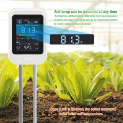 YH-1106 6-in-1 LCD Display PH Moisture Fertility Light Humidity Temperature Monitor Soil Tester for Garden Farm Planting