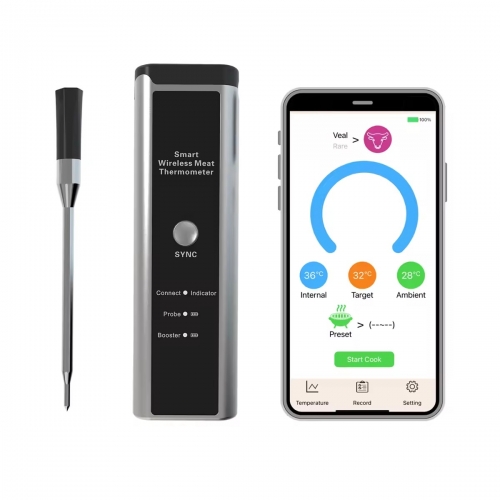 DT-128 New Design Rechargeable Battery Kitchen Probe Digital Wireless BBQ Food Smart Meat Thermometer