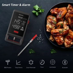WPR02A 170M Long Range Smart Digital Bluetooth Wireless Kitchen BBQ Meat Cooking Thermometer Grilling Food Screen Magnet Back Metal