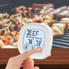 EK8007 ABS LCD Backlight Display Long Wire Oven Digital Food Thermometer With Timer