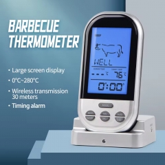 EK8010 LCD Wireless Food Thermometer Kitchen Cooking BBQ Tool Oven Digital Temperature Tester Meter With Stainless Steel Probe