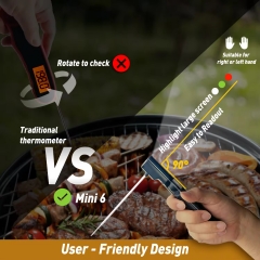 YH-Mini6 ODM Customizable Portable LCD Digital Baking Thermometer Waterproof Kitchen Handheld BBQ Instant Read Battery for