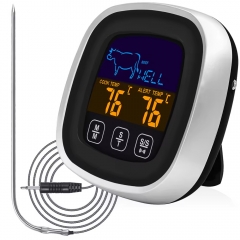EK8007S Touch Color Screen Kitchen Barbecue Thermometer, Food Thermometer, Digital Timer Thermometer