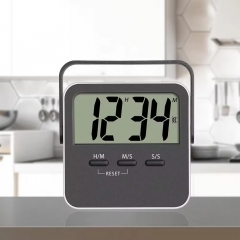 HT-7 Magnetic LED Kitchen Timer Eco-Friendly Battery Powered Cooking Baking Tool Learn Feature Common Appearance Plastic