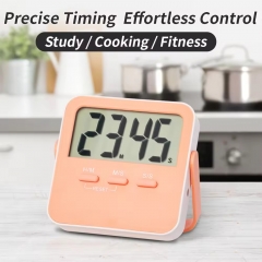 HT-7 Magnetic LED Kitchen Timer Eco-Friendly Battery Powered Cooking Baking Tool Learn Feature Common Appearance Plastic