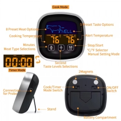 EK8007S Touch Color Screen Kitchen Barbecue Thermometer, Food Thermometer, Digital Timer Thermometer