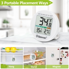 YH-8724 Mini household refrigerator, electronic sensor, thermometer, indoor and outdoor measurement with hook electronic display