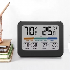YH-324 Color Display Digital Indoor Thermometer Hygrometer Temperature Humidity Gauge with MAX/MIN Temperature Record