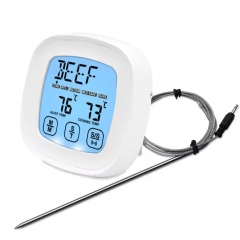 EK8007 ABS LCD Backlight Display Long Wire Oven Digital Food Thermometer With Timer