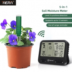 YH-230302 5-in-1 Soil Moisture Meter with LCD Display, Sunlight & Humidity Sensor