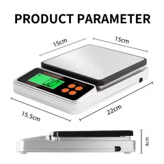 YH-F3 Round Weight Scale for Bakery, 5kg ABS Kitchen Digital Food Scale With Bowl