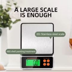 YH-F3 Round Weight Scale for Bakery, 5kg ABS Kitchen Digital Food Scale With Bowl