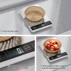 K18 Factory New Design 5kg 10kg 15kg Weigh Food Weight Electronic Digital Weight Weighing Food Kitchen Weight Scale