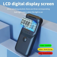 MR997 Alcohol Breathalyzer Tester with Digital Blue LCD Display Grade Accuracy Personal Alcohol Tester for Home Use