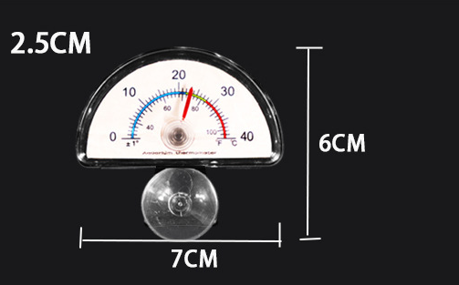 JC-18-D Vertical Aquarium Thermometer Fish Tank Water Temperature Test Fahrenheit Glass Container Accessories