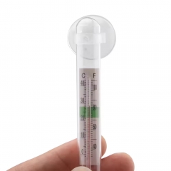 AQU-0T1 Aquarium Thermometer High Precision Aquarium Diving Glass Water Temperature Meter Aquarium Suction Cup Hook Floating Small Fat