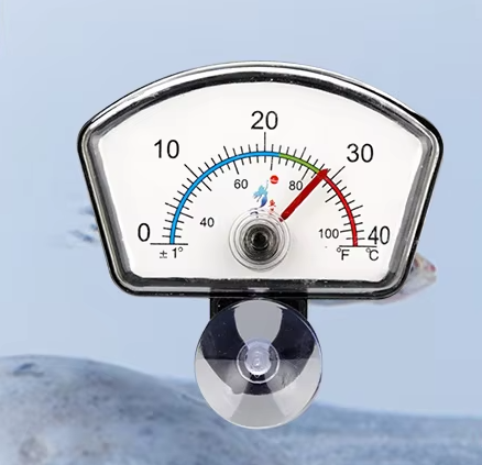 JC-18-T Vertical Aquarium Thermometer Fish Tank Water Temperature Test Fahrenheit Glass Container Accessories